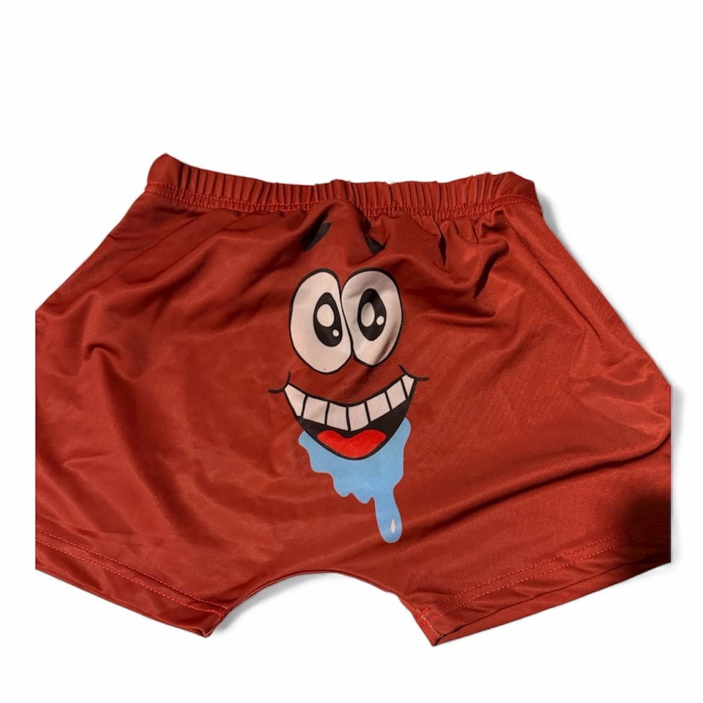Red Cartoon Face Shorts